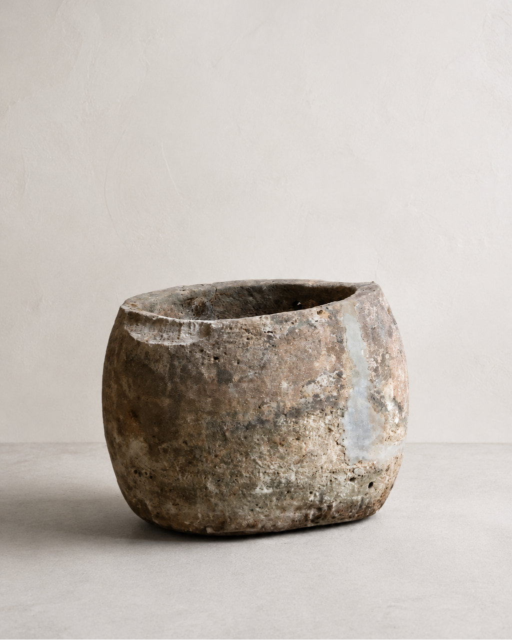 Indonesian Limestone Round Vessel LS0008