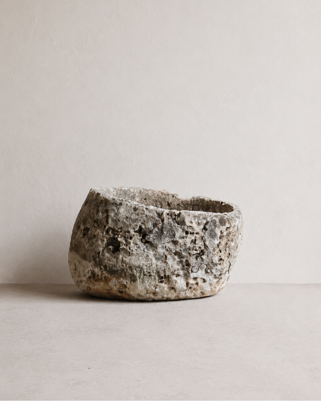 Indonesian Limestone Round Vessel LS0009