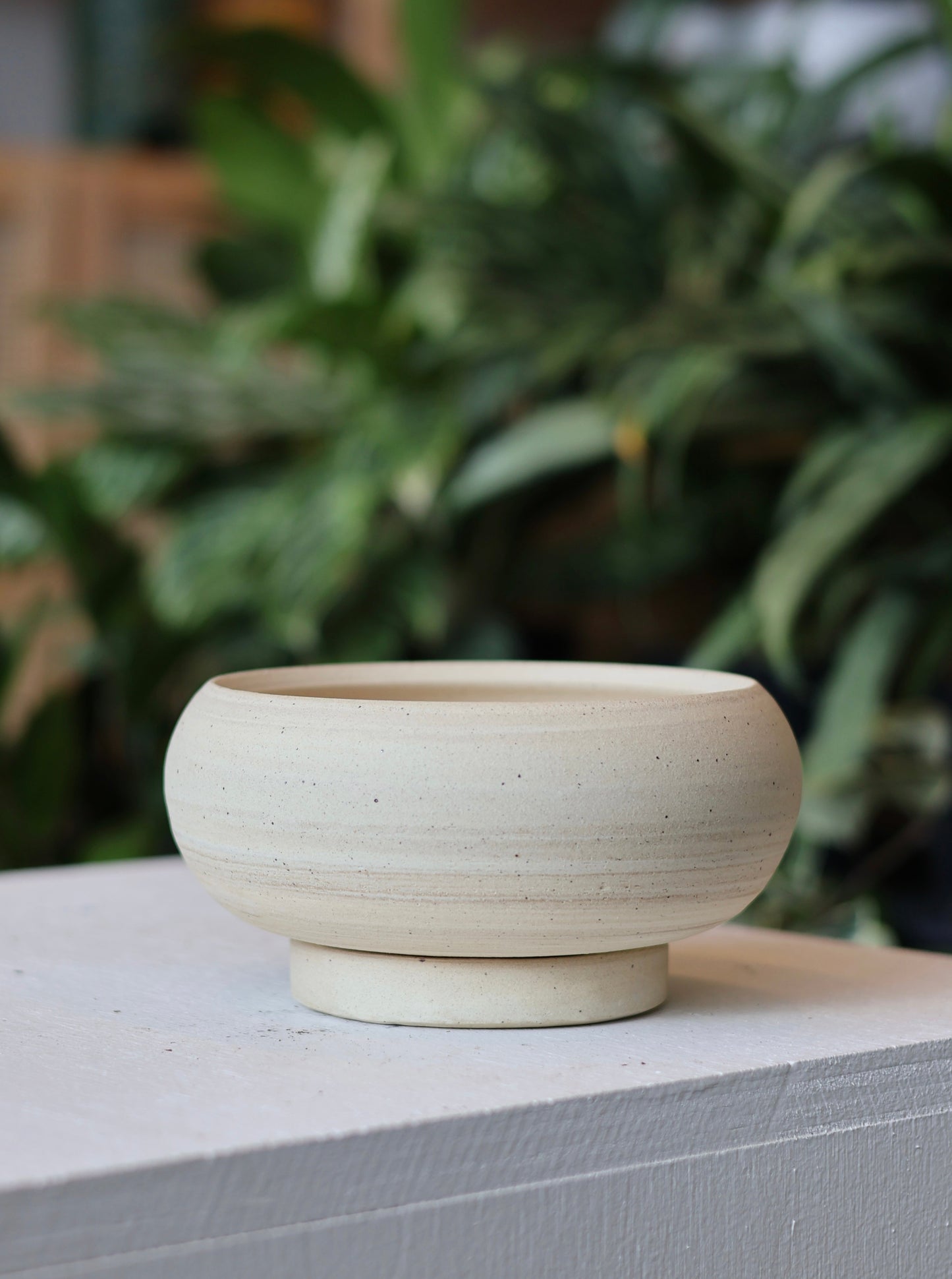 BYUN CERAMICS Handmade Bonsai Pot with Saucer