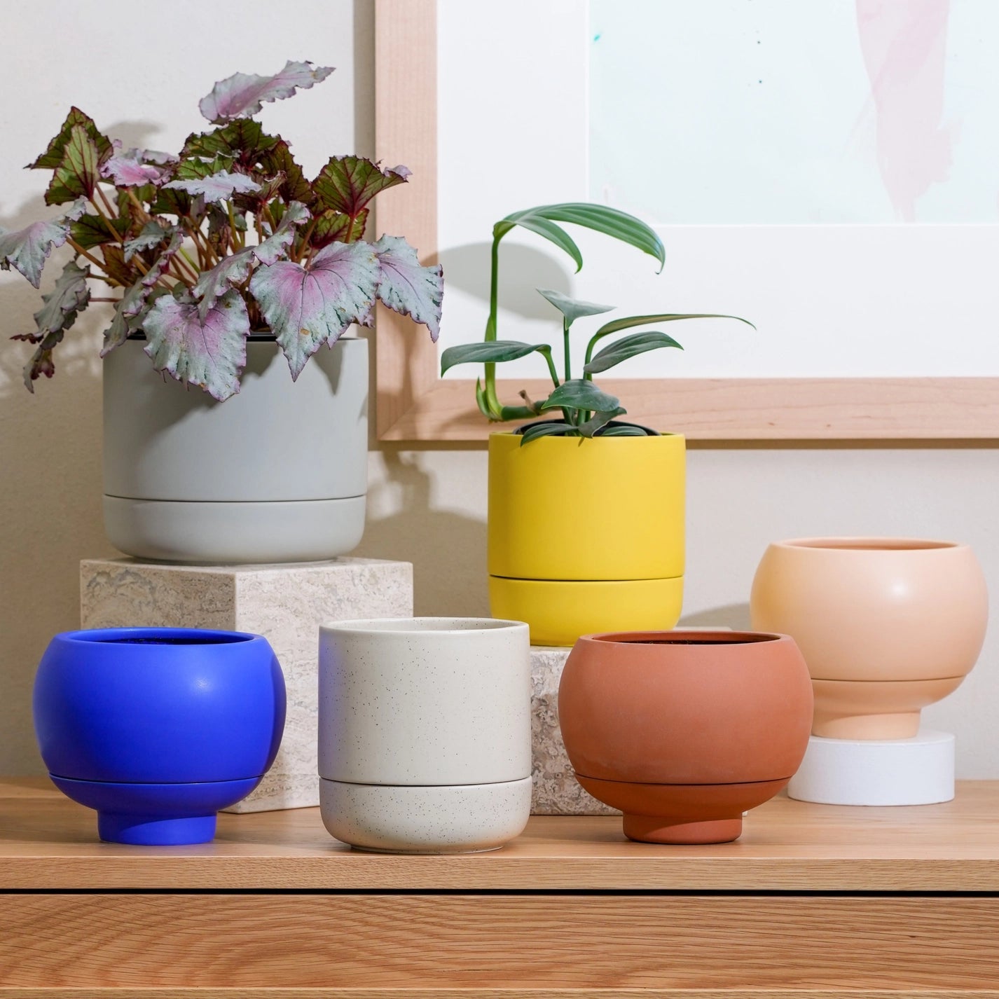 Sutton 15 Ceramic Self Watering Pot - White